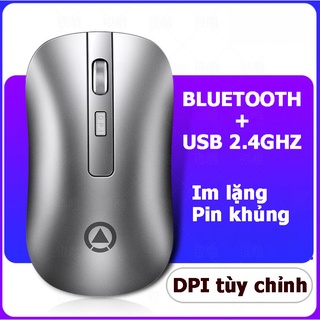 Chuột máy tính không dây bluetooth sạc pin thông minh với 3 chế độ chỉnh độ nhạy A8