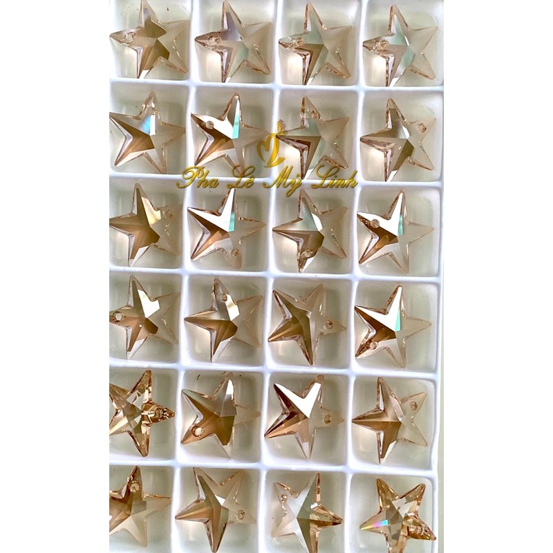 2 viên pha lê Swarovski ngôi sao 20mm