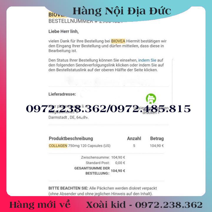 Collagen Thủy Phân Doppelherz Kollagen 11000 Plus Đức 30 x 25 ml -Date mới nhất Nội địa Đức Đủ Bill