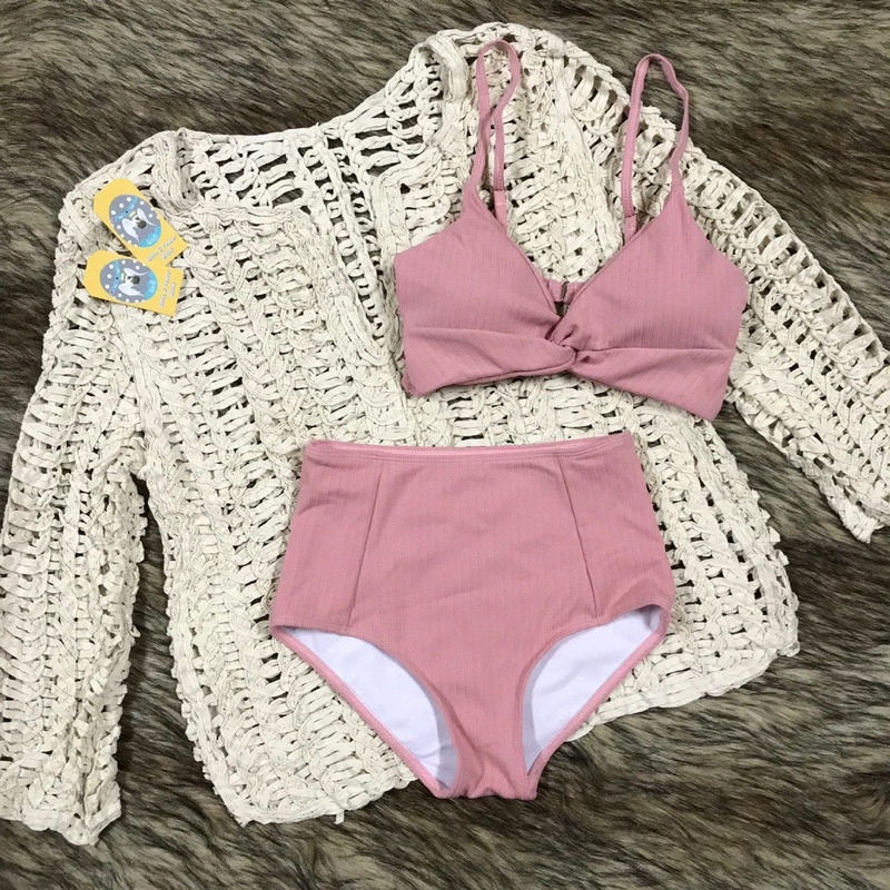 {Kèm ảnh thật} Bikini 2 mảnh hồng gợi cảm