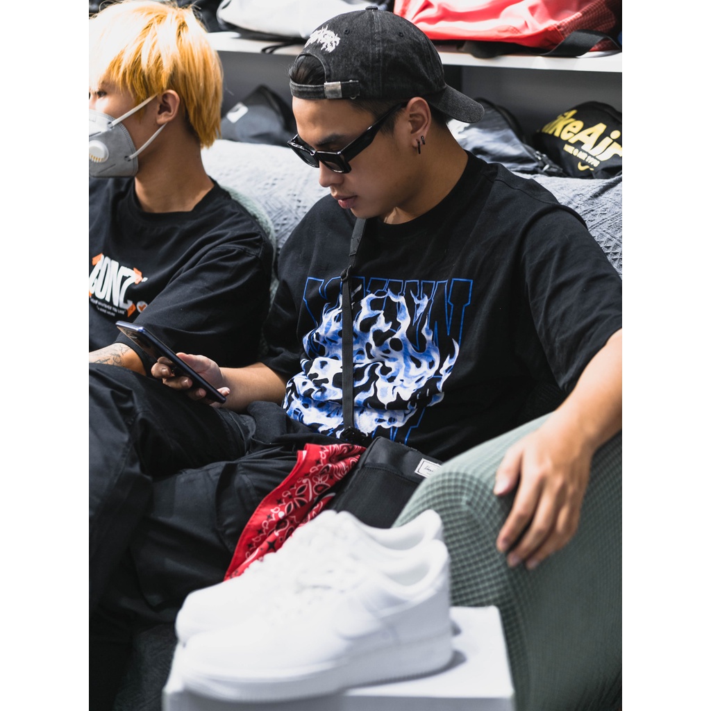 Áo thun Morning Warning Flame Skulls - Sọ Lửa - Áo Thun Unisex Form Rộng Tay Lỡ Oversize Cotton 100% Local Brand