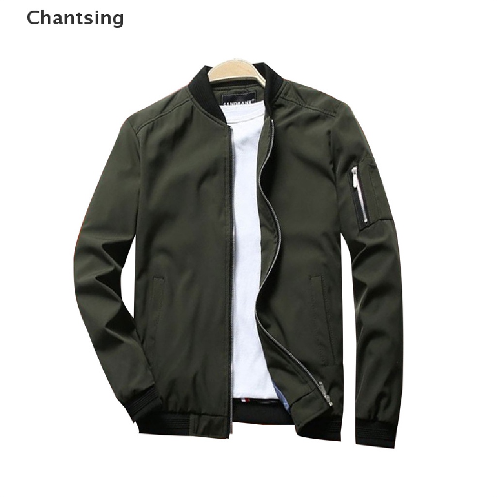 Chantsing Spring Men's Bomber Zipper Jacket Casual Streetwear Hip Hop Slim Fit Pilot Coat Clothing Plus Size Hope you can enjoy your shopping