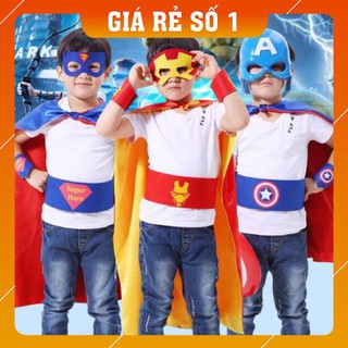 Set Áo choàng + Mặt nạ + Đai Siêu anh hùng Marvel cho bé trai Hoàn tiền nếu không hiệu quả