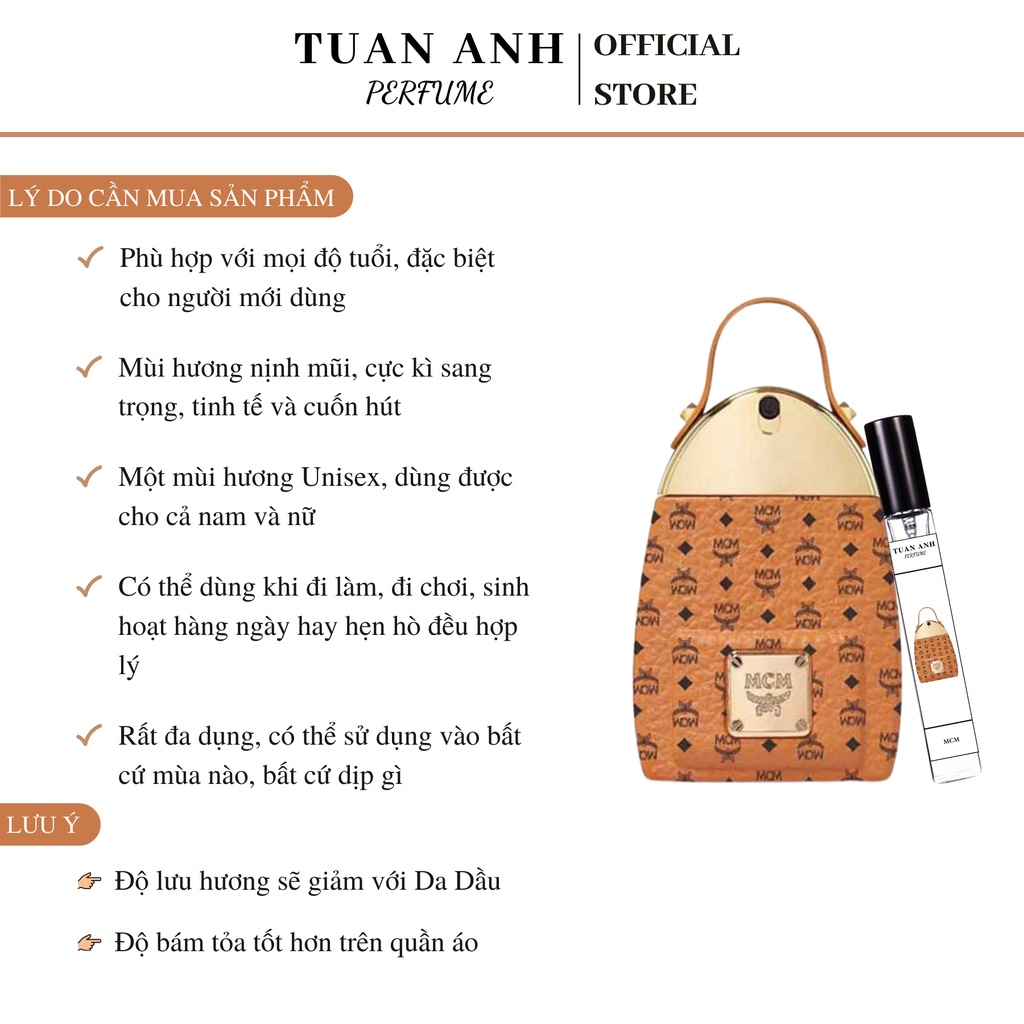 Nước hoa unisex MCM EDP chính hãng TUANANHPERFUME