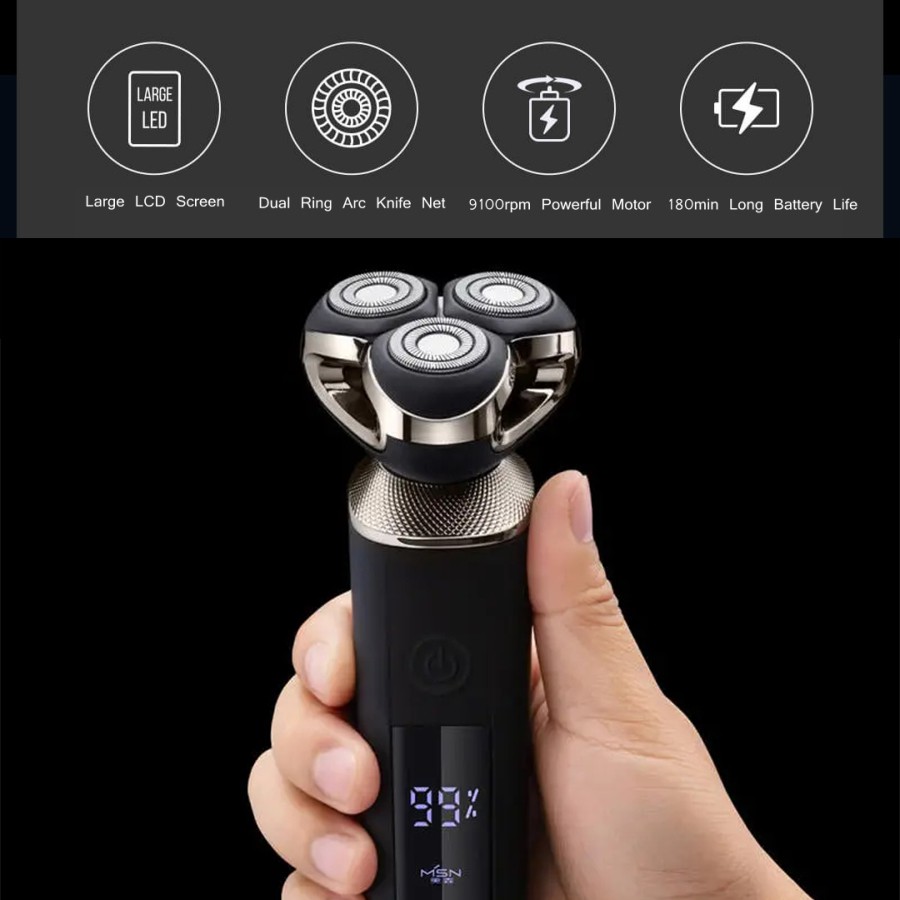 Máy cạo râu XIAOMI YOUPIN MSN không dây thông minh 9100rpm tiếng ồn thấp chống nước dùng được khô và ướt