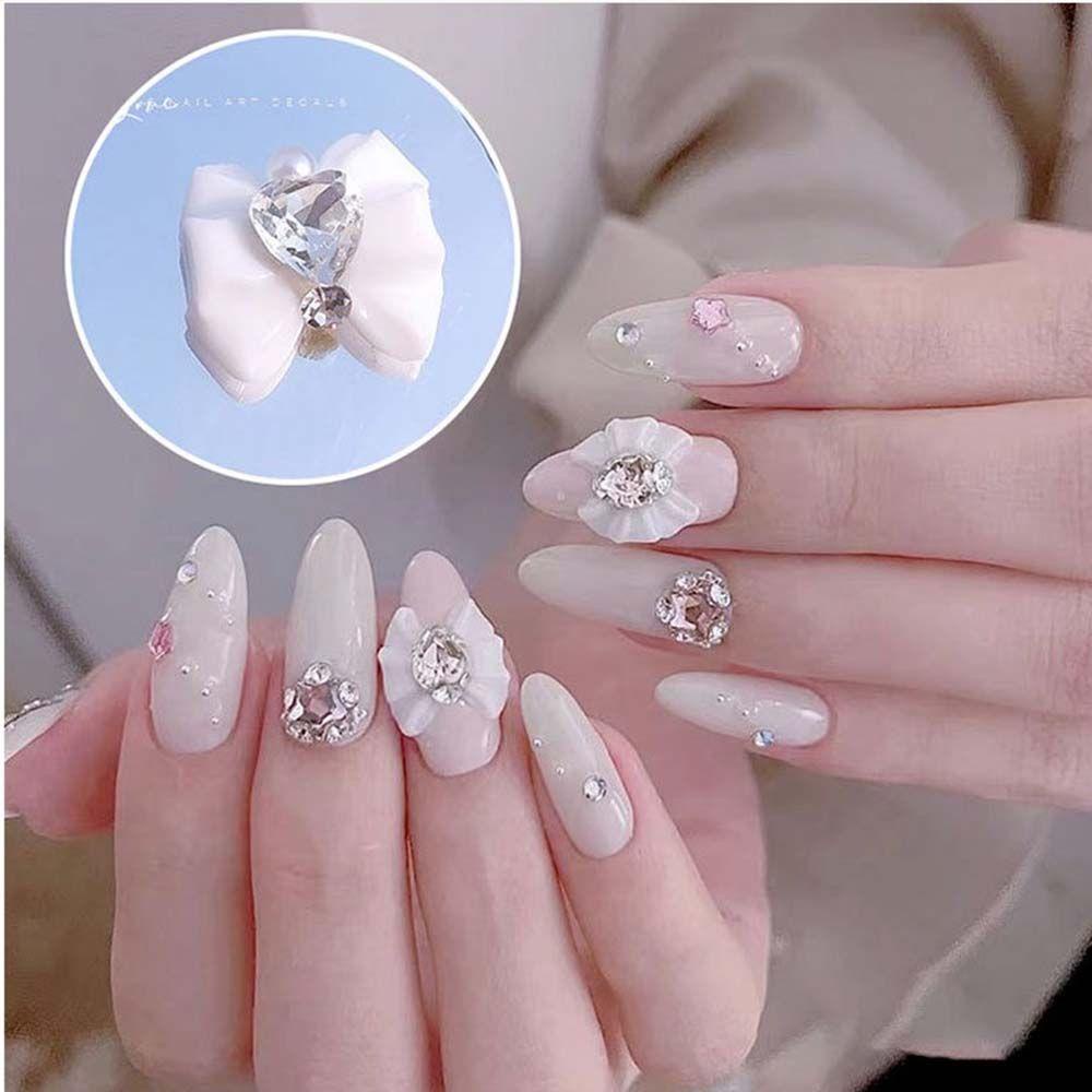 OCEANMAP Phụ Kiện Trang Trí Móng Tay Hình Thủy Thủ Mặt Trăng Thắt Nơ Dễ Thương DIY