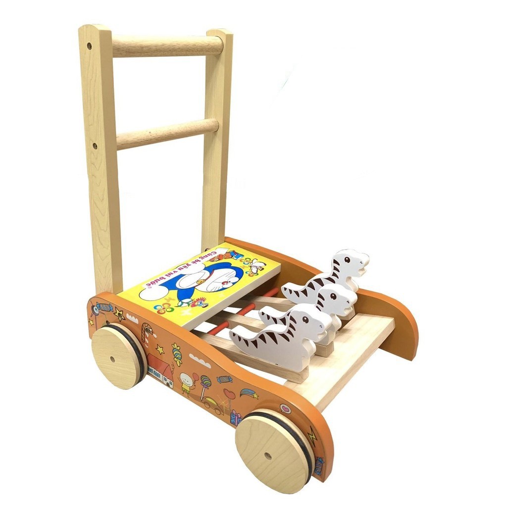 Xe tập đi bằng gỗ Song Son cho bé - Xe tập đi 3 con gà