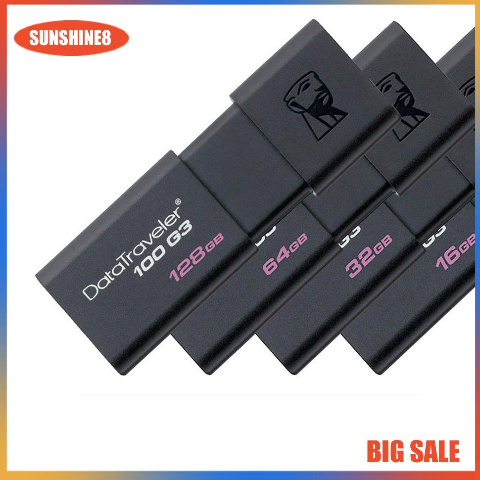 【SUN】Flash Drive 16G Memory Stick Black High Speed Metal PC Laptop Stylish U Disk