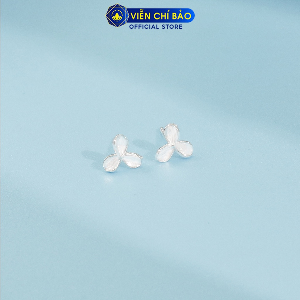 Bông tai lá 3 cặp chất liệu bạc 925 thời trang phụ kiện trang sức nữ thương hiệu Viễn Chí Bảo E081