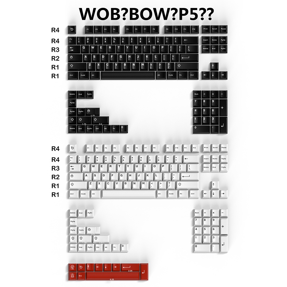 Keycap CMK BOWB, nhựa doubleshot, 255 nút bàn phím cơ giá rẻ, cực đẹp, cherry profile