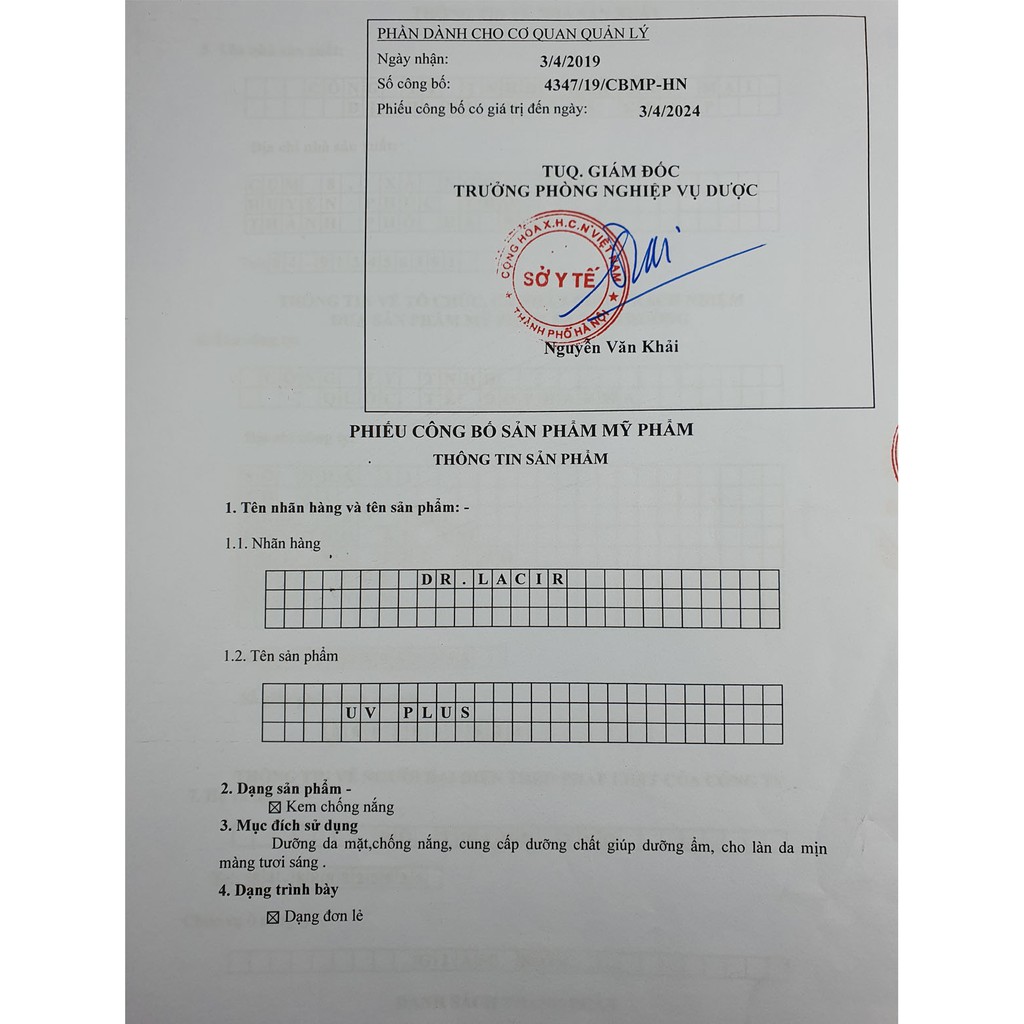 Chống Nắng Sinh Học Dr Lacir - Tặng mặt nạ thủy tinh căng bóng 70k | BigBuy360 - bigbuy360.vn