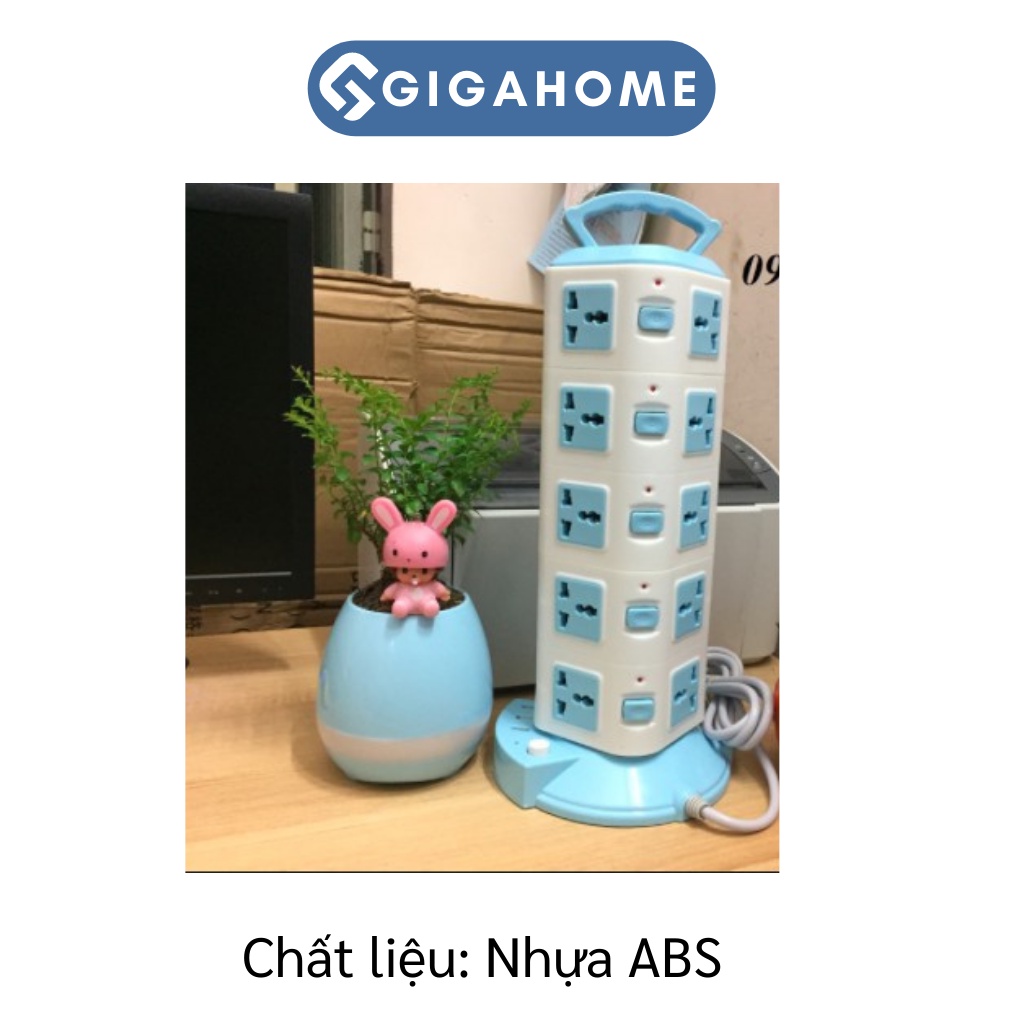 Ổ Cắm Điện 5 Tầng GIGAHOME Đa Năng Có 3 Cổng USB, Chống Cháy, Chống Giật 3507