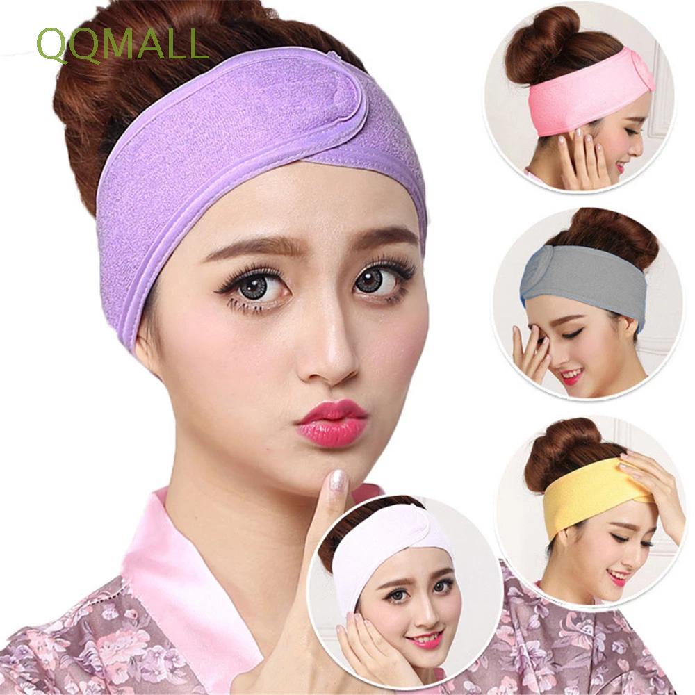 Qqmall Băng Đô Turban Rửa Mặt/Trang Điểm/Trang Điểm Có Thể Điều Chỉnh Màu Sắc Cho Nữ