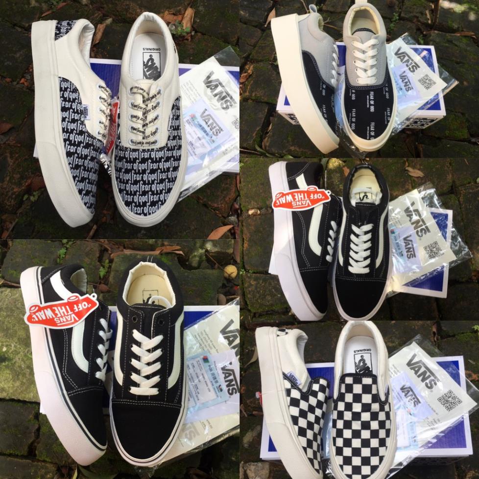 Giày Thể Thao Sneaker 𝐕𝐀𝐍𝐒 Vaul Caro, 𝐕𝐀𝐍𝐒 Vaul Old Skool, Fear Of God Cực Hot