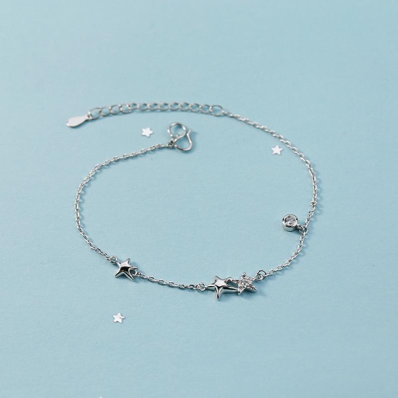 Vòng tay tứ sao phụ kiện thời trang nữ lắc tay phong cách Hàn Quốc