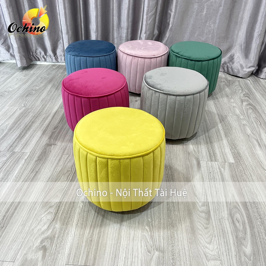 Ghế Đôn Tròn Thấp Phong Cách Bắc Âu, Đôn Tròn Sofa Phòng Khách Siêu Xinh Cao 27 Đường Kính 30 (có Sẵn)