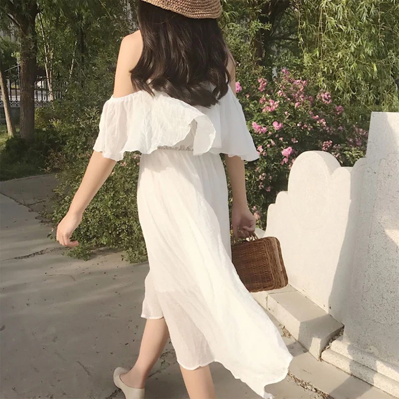 VÁY ĐẦM TRỄ VAI TRẮNG ULAZZANG HOT