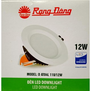 Đèn led âm trần downlight dta04 110/12w trắng, vàng, rạng đông