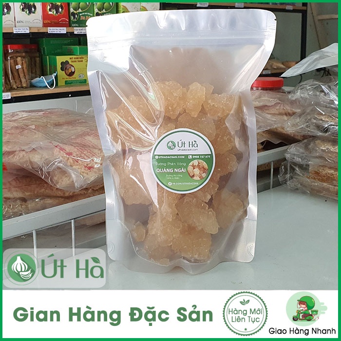 Đường Phèn Vàng Quảng Ngãi Túi 1KG Đường Phèn Mật Mía Thủ Công 100% Tự Nhiên - Út Hà Đặc Sản
