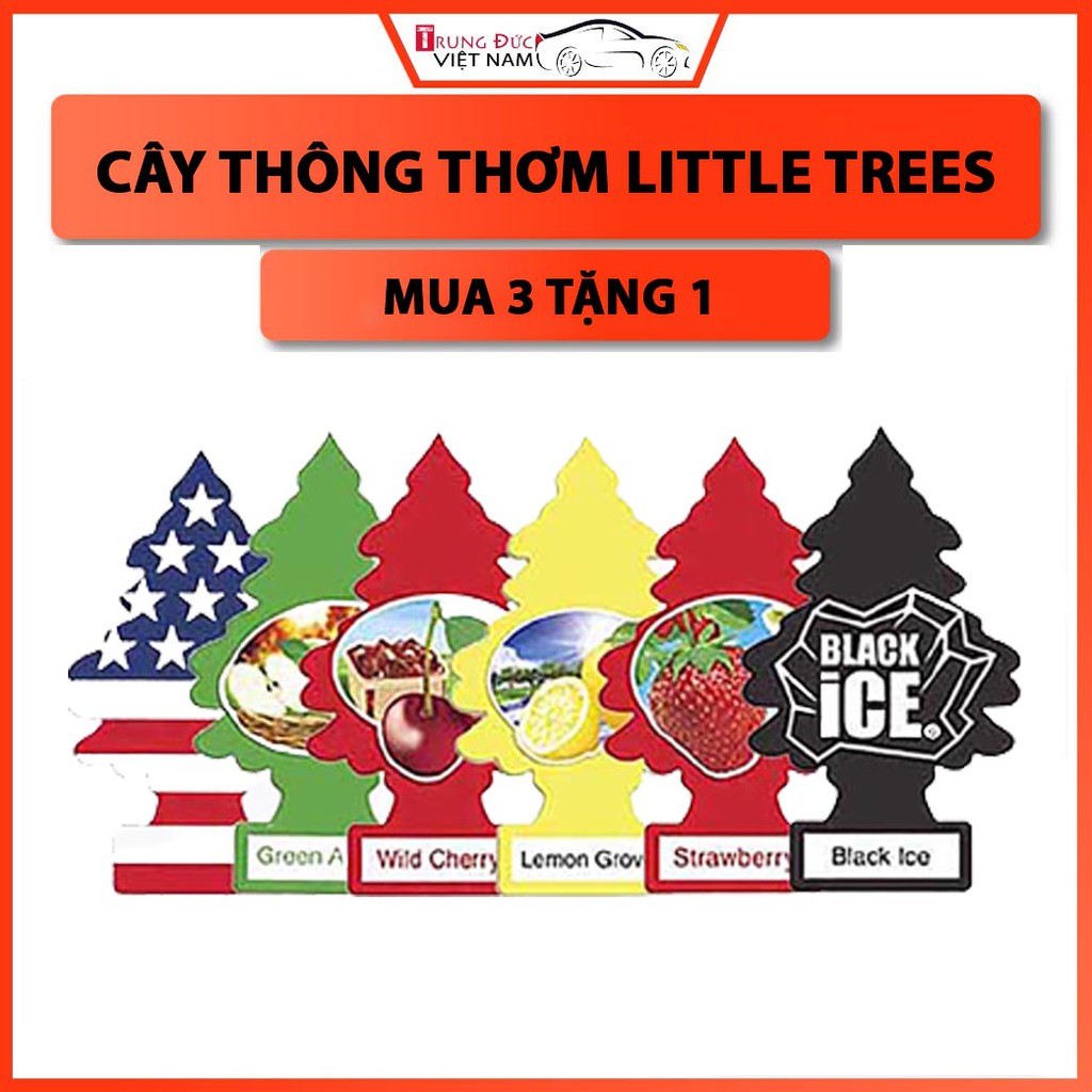 Cây Thông Thơm Little Tree True North Khử Mùi Ô Tô Với Hương Thơm Tự Nhiên, Dịu Nhẹ - Trung Đức VN