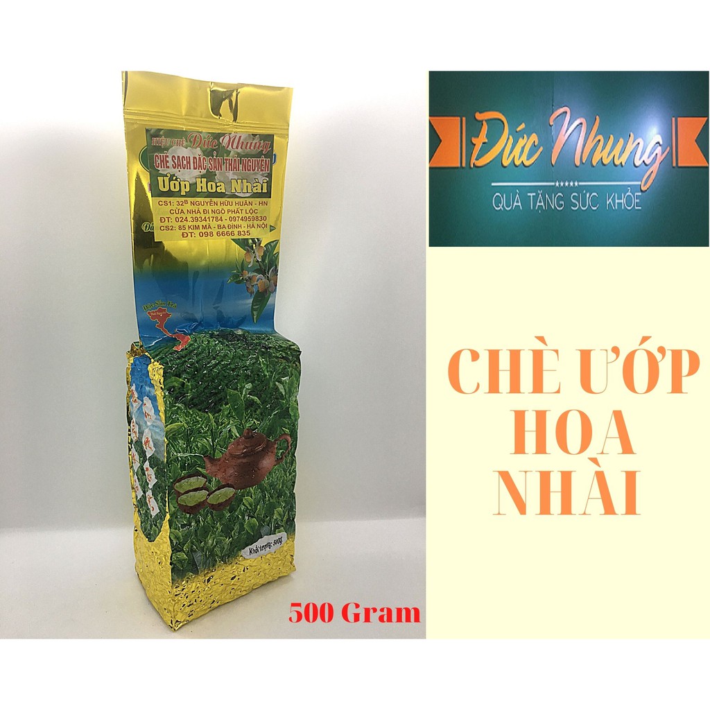 Chè Thái Nguyên ướp hoa Nhài - Chè Sạch Đức Nhung cao cấp - Chính gốc Tân Cương đóng gói 500 gram bao bì hút chân không | BigBuy360 - bigbuy360.vn