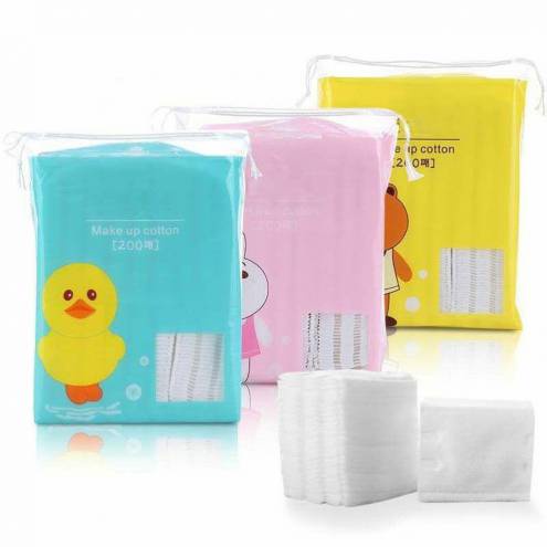 Bông Tẩy Trang Silubi Line Friend 200 Miếng 100% Coton Siêu Thấm, Siêu Hút, Siêu Mịn Mà