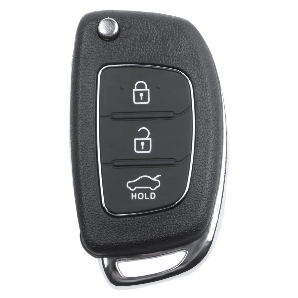 Flip Key Shell fit for HYUNDAI ix45 Santa Fe Remote Key Case Fob 3-Button Black