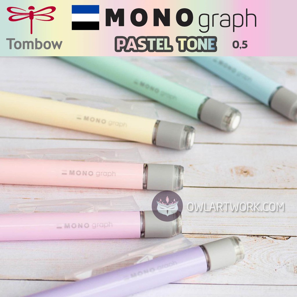 [CHÍNH HÃNG] Bút chì bấm cơ khí Pastel Tone TOMBOW Mono Graph 0.5mm