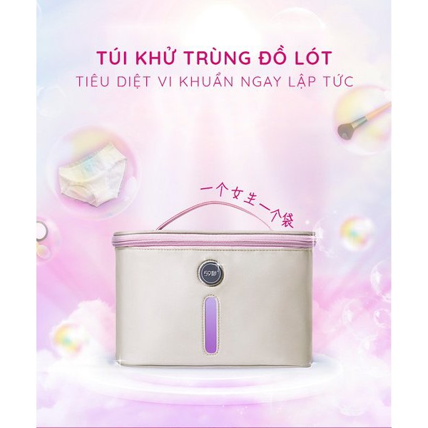 [GIAO HÀNG 3H][FREESHIP] Hộp khử trùng quần áo 59S bằng tia UV tia cực tím có thể mang đi du lịch chính hãng BH 12 tháng