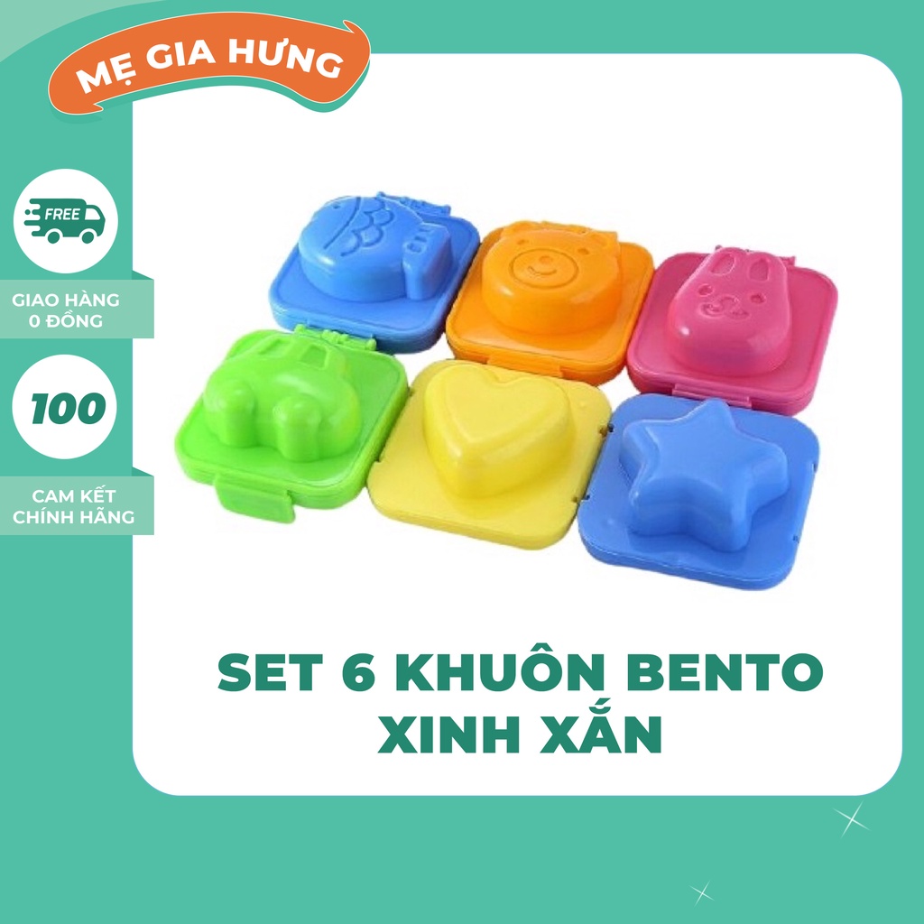 SET 6 KHUÔN BENTO XINH XẮN
