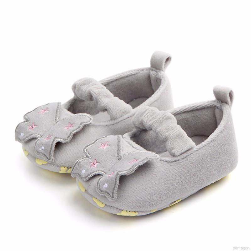 Giày Tập Đi Chống Trượt Phối Nơ Cho Bé Gái