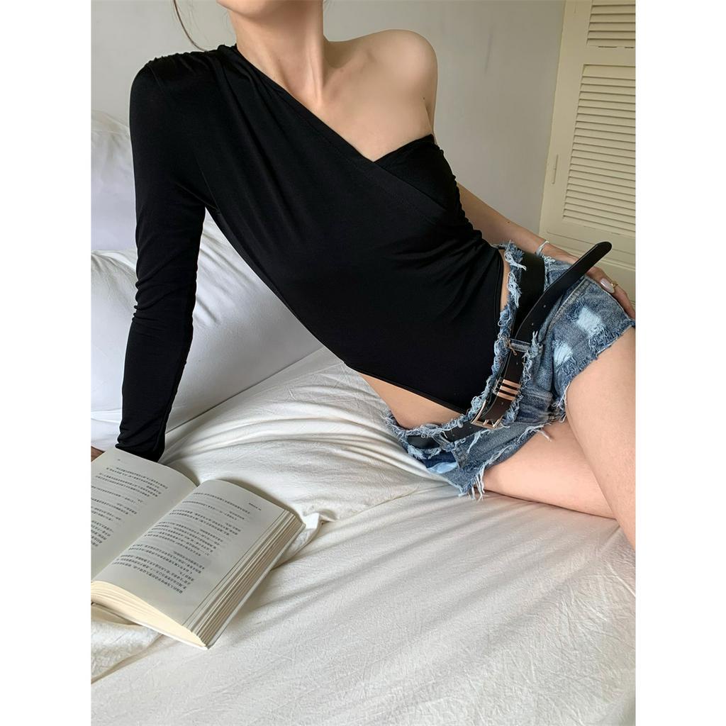 Cocory vn Áo Liền Quần Tam Giác Giả Hai Mảnh Phong Cách Âu Mỹ Quyến Rũ Cho Nữ