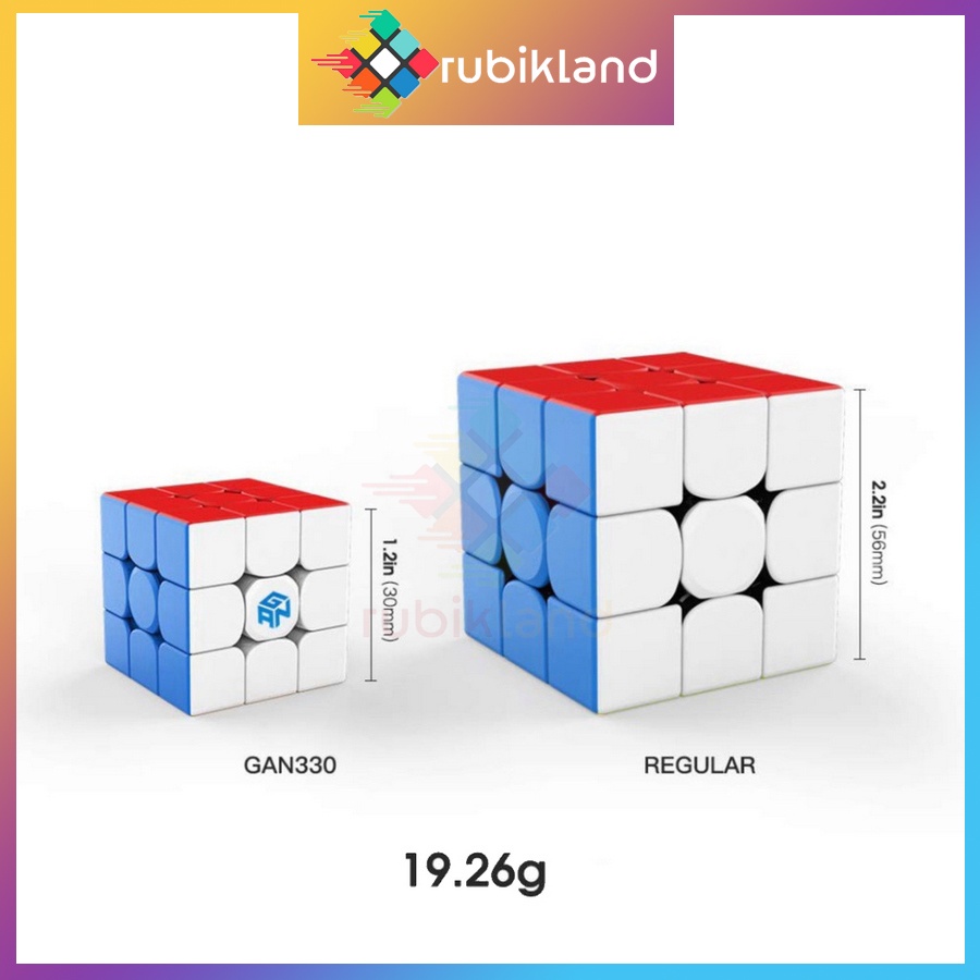 Rubik Gan 330 Rubic Gan330 Stickerless Móc Khóa Rubik 3 Tầng Đồ Chơi Trí Tuệ Trẻ Em