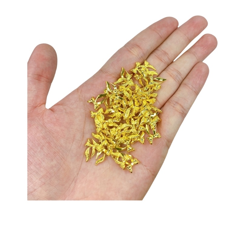 Charm Nơ Vàng Tươi Gắn Móng Hàng Nhập Dùng Để Trang Trí Móng Tay