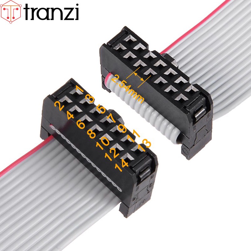 Dây cắm header 2.54mm IDE IDC 2x7P 25cm dập 2 đầu - túi 1 cái