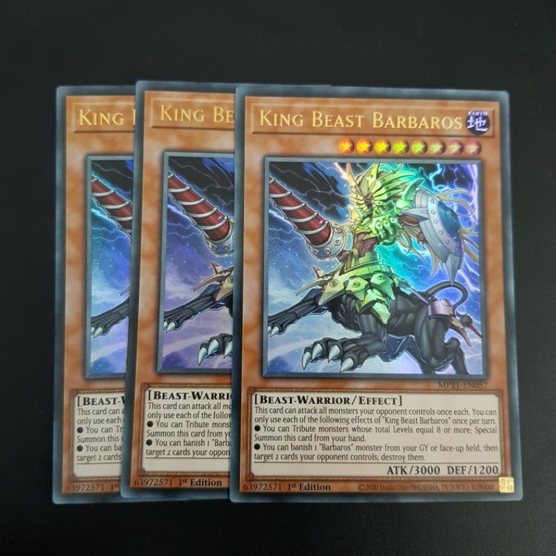 Lá bài King Beast Barbaros - MP21-EN057 - Ultra Rare 1st Edition