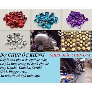 BỘ CHỤP ỐC KIỂNG XE MÁY NHIỀU MÀU.rât đẹp