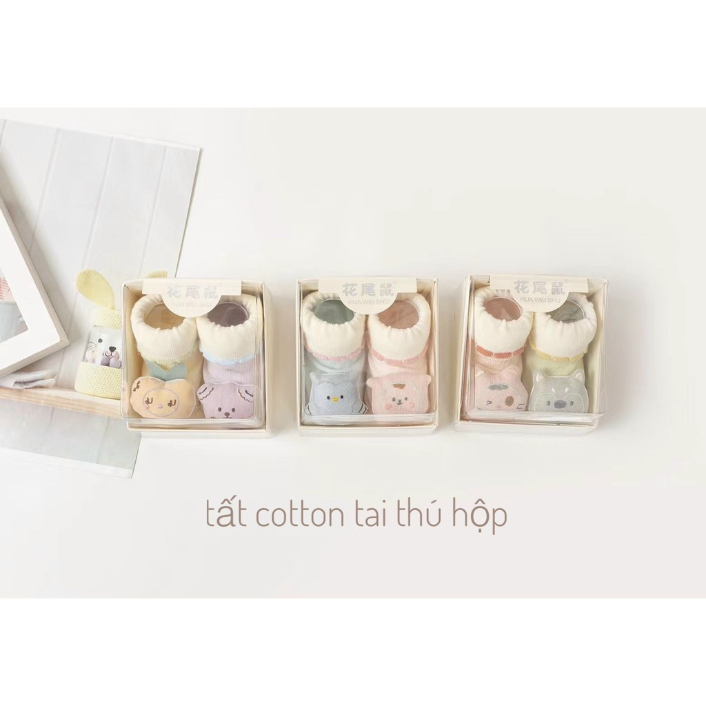 Hộp 2 đôi vớ thú dạng lưới/hài/ bốt cho bé trai bé gái