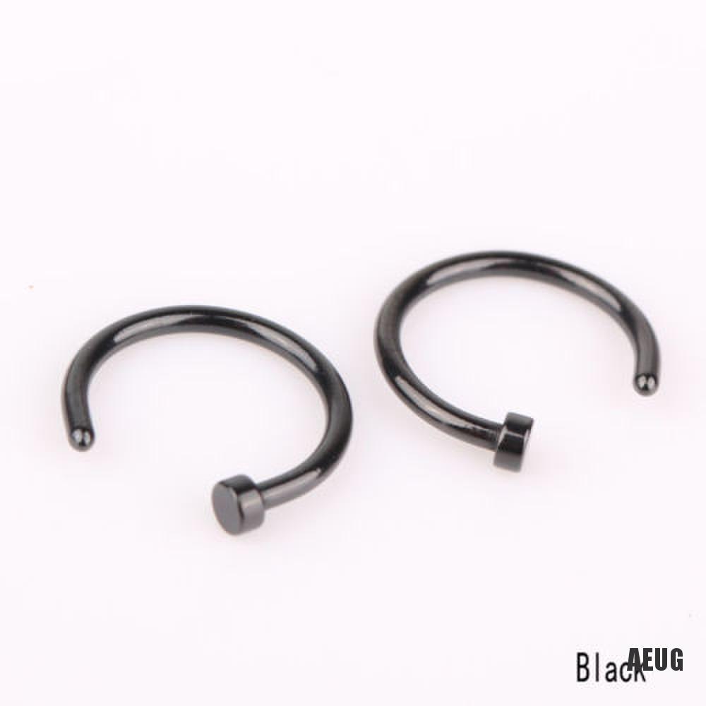 Set 2 Khuyên Mũi Dạng Hở Bằng Thép Không Gỉ Cá Tính