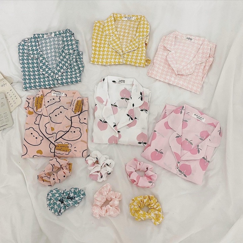 Bộ Mặc Nhà Nữ Hình Bò Sữa, Lụa Cao Cấp [Ảnh thật]