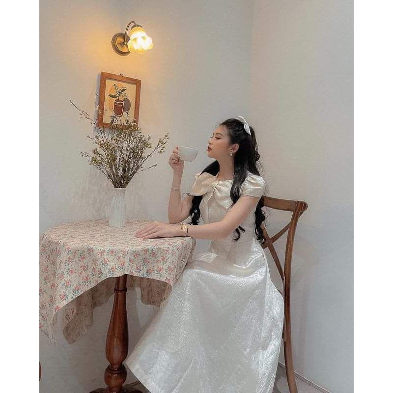 Đầm gấm dự tiệc Nơ Sixdo_video thật SP( váy thứ 2 trong video) | BigBuy360 - bigbuy360.vn