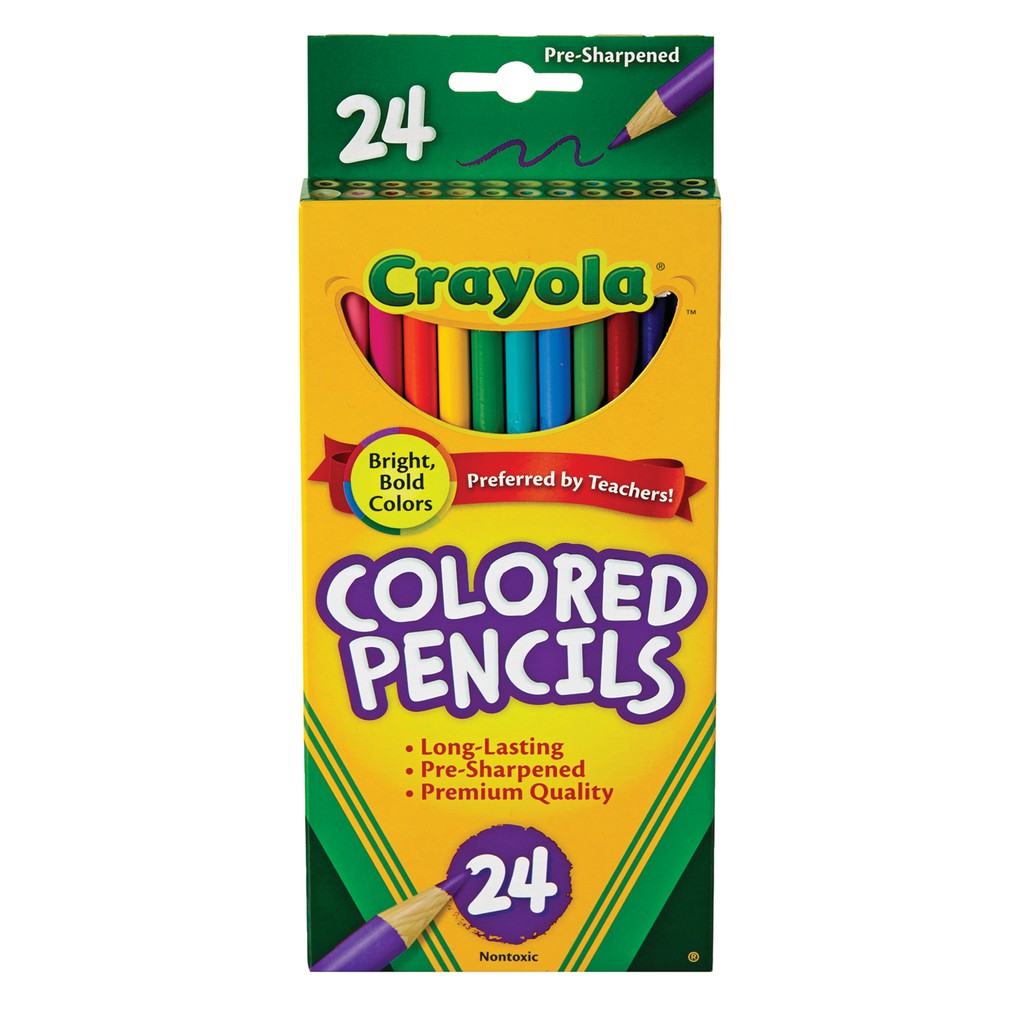 Crayola Pencils 24 ( Bút chì 24 màu dạng dài)