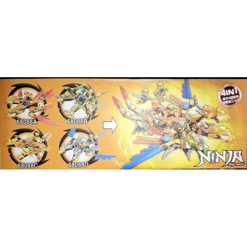 Lắp ráp 1 hộp LegoNinja Rồng 68088 có trên 100 chi tiết bằng nhựa