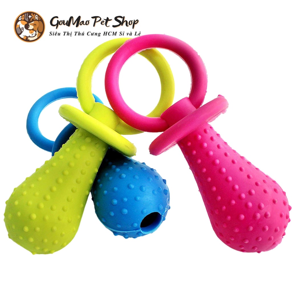 [Ảnh thật] ĐỒ CHƠI CAO SU MỀM : NẮM VÚ CÓ CHUÔNG - GOUMAO PET