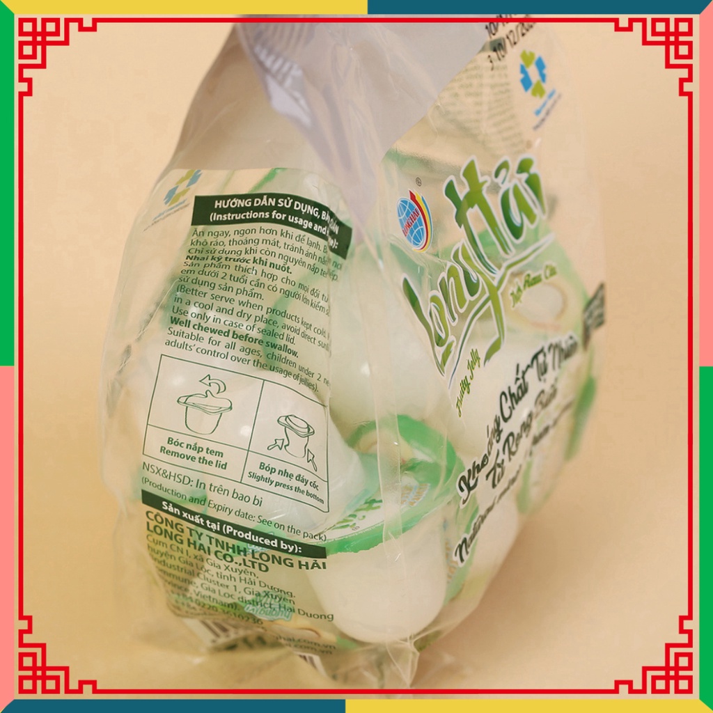 Thạch rau câu Long Hải mùi vị dừa tải trọng túi 416 g