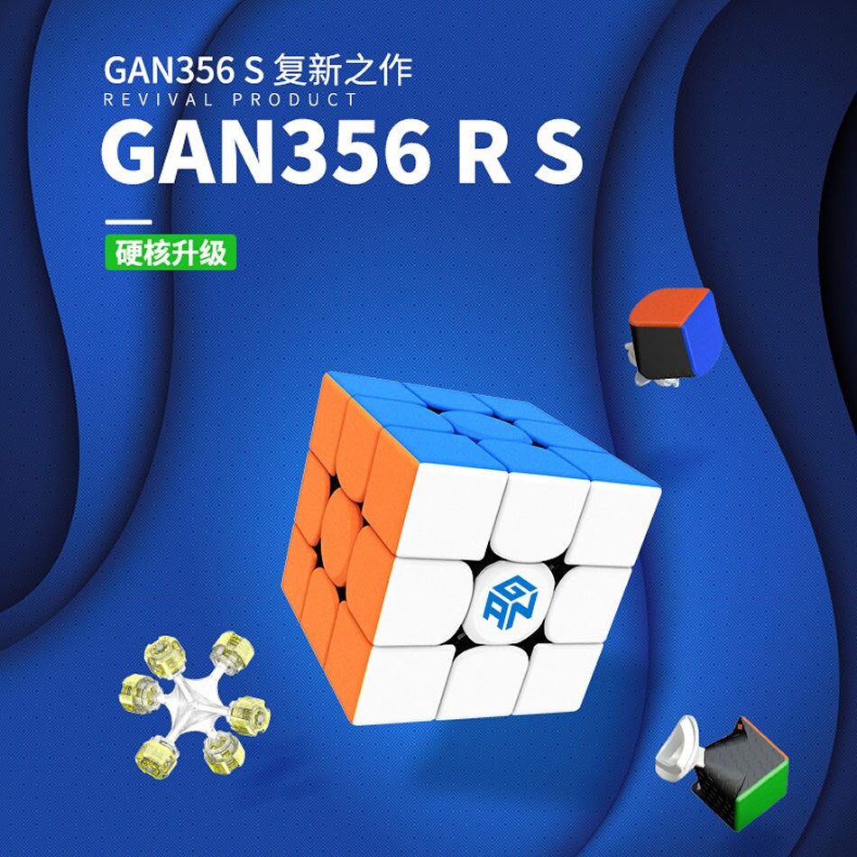 Rubik Gan 356 RS (Tặng Dầu Và Chân Đế) - Rubik 3x3 Gan Thương Hiệu Cao Cấp ( Quay Trơn, Nhanh, Bẻ Góc Cực Tốt)