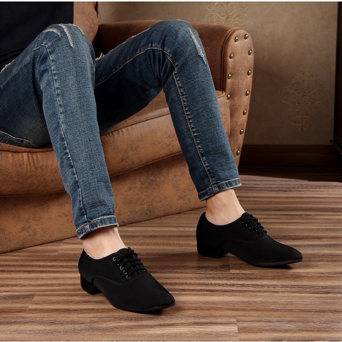 Giày Khiêu Vũ Vải Oxford Đế Mềm Thời Trang Cho Nam