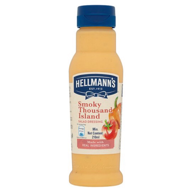 Sốt Salad hiệu Hellmann’s Smoky Caesar/Smoky Thousand Island/ Roasted Seasame 210ml