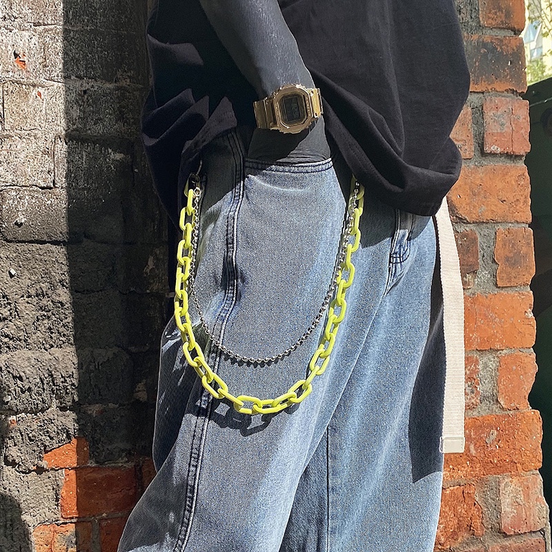 Dây Xích Nhựa Resin Đeo Quần Phong Cách hip hop Thời Trang Cho Nam Và Nữ