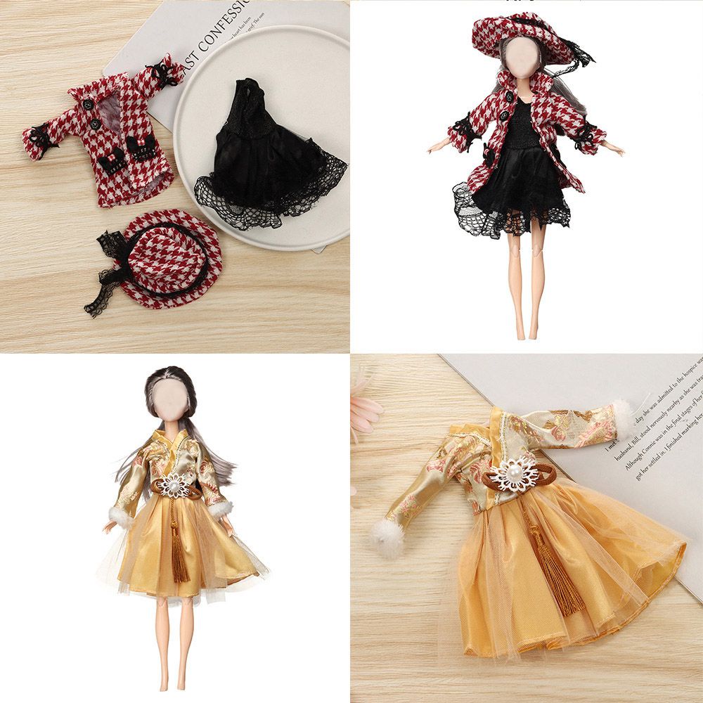 ORIENTLII Fashion BJD 1/6 Doll Princess Dress Clothes Set 30 Cm Doll Clothes Skirt